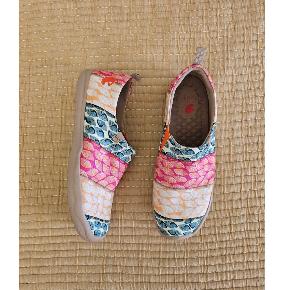 UIN Bodhi Leaf Canvas Slip-on Toledo Travel Shoes Womens 10 Multicolor Artsy